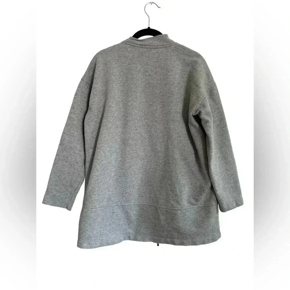 Eileen Fisher Brushed Cotton Terry Flight Jacket- oversized - Picture 9 of 13